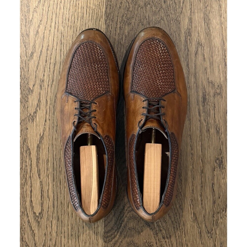 Allen Edmonds Norfolk Woven Leather Derby Oxford Dress Shoes Men’s Sz 10.5D - Picture 5 of 12
